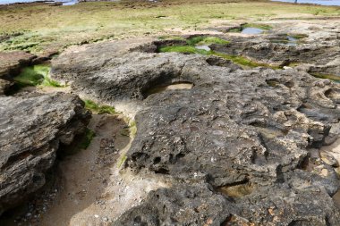 Akdeniz manzaralı kayalık sahil 