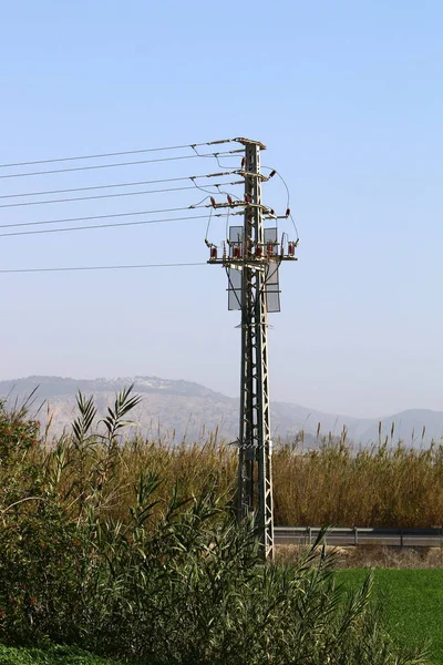 Metal electric pole — Stock Photo, Image
