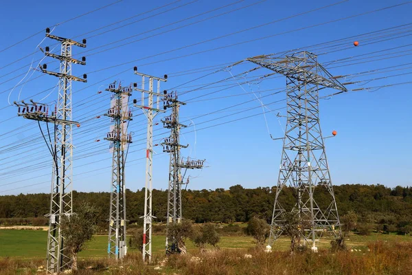 Metal electric pole — Stock Photo, Image