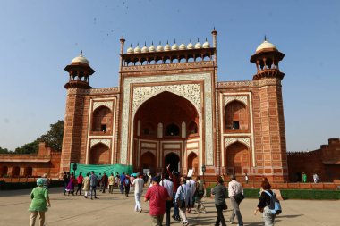 Agra, Hindistan bulunan taj Mahal - Türbesi - Camii 