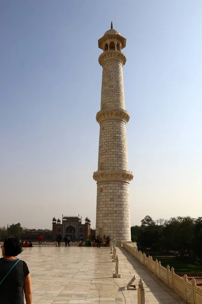 Taj Mahal - Mausoléu - Mesquita, localizada em Agra, Índia — Fotografia de Stock