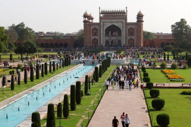 Agra, Hindistan bulunan taj Mahal - Türbesi - Camii 