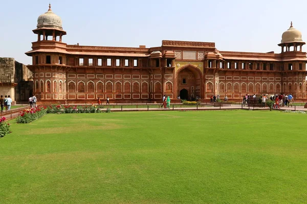 Az indiai város Agra vörös erőd — Stock Fotó