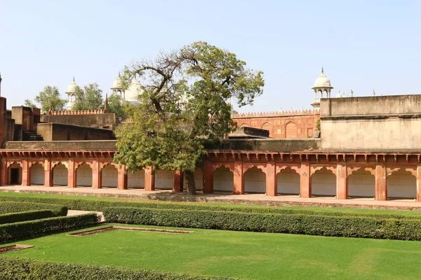 Rode Fort in de Indiase stad Agra — Stockfoto