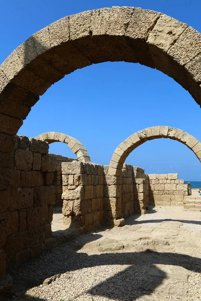 Стародавнього міста Caesarea — стокове фото