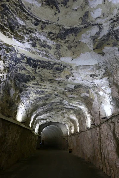 Seilbahn und Grotten in rosh haikra — Stockfoto