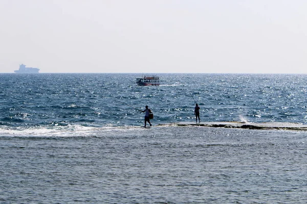 Pêcheurs sur la plage — Photo