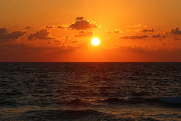 Sunset on the Mediterranean Sea — Stock Photo, Image