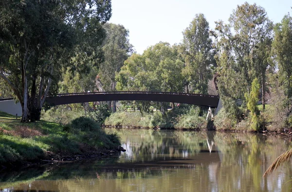 Köprü nehrin üzerinde 