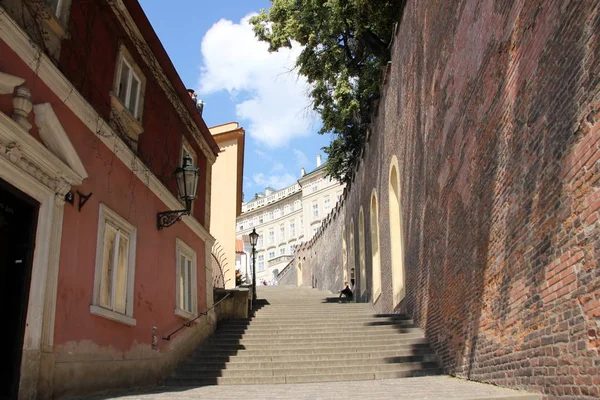 Merdiven Adımlar Bir Dizi Oluşur Aşağı Yukarı Kaldırmak Için Hizmet — Stok fotoğraf