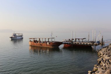 kibbutz Ein Gev İsrail Celile Denizi kıyısında yatak 