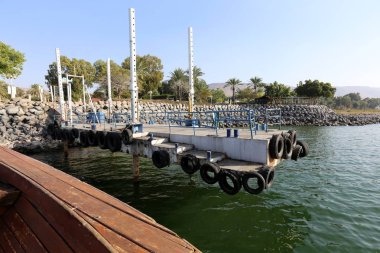 kibbutz Ein Gev İsrail Celile Denizi kıyısında yatak 