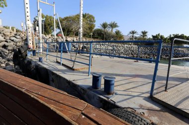 kibbutz Ein Gev İsrail Celile Denizi kıyısında yatak 