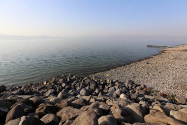 kibbutz Ein Gev İsrail Celile Denizi kıyısında yatak 