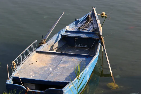 Poste Quai Sur Rivage Mer Galilée Dans Kibboutz Ein Gev — Photo