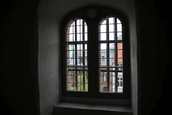 Detalle Ventana Arquitectura Del Edificio Que Sirve Para Entrada Luz —  Fotos de Stock