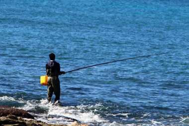 İsrail 'in kuzeyindeki Akdeniz kıyısında.