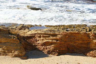 İsrail 'in kuzeyindeki Akdeniz kıyısında.