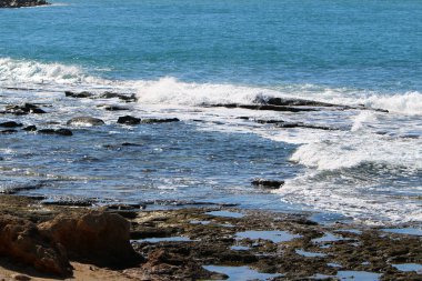 İsrail 'in kuzeyindeki Akdeniz kıyısında.