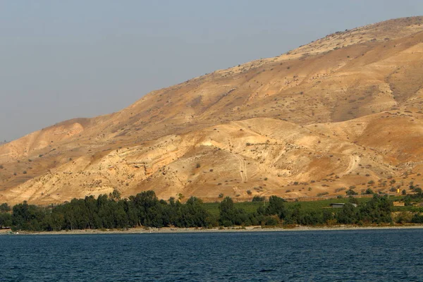 Břehu Galilejského Jezera Jezero Tiberias Sladkovodní Jezero Severovýchodě Izrael — Stock fotografie