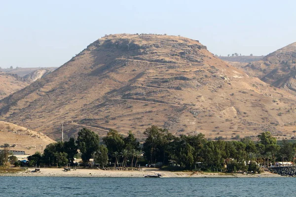 Orilla Del Lago Kinneret Lago Tiberias Lago Agua Dulce Noreste — Foto de Stock