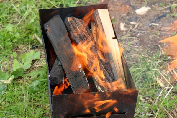 Φωτιά Είναι Κύρια Φάση Της Διαδικασίας Καύσης Και Έχει Την — Φωτογραφία Αρχείου