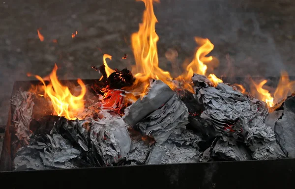 Fuoco Fase Principale Del Processo Combustione Proprietà Auto Propagazione — Foto Stock