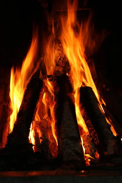Eld Den Viktigaste Fasen Förbränningsprocessen Och Har Egenskapen Att Egen — Stockfoto