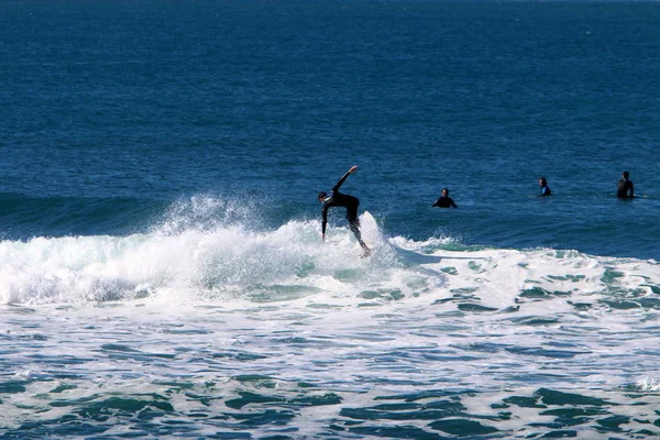 Surfen Atleten Rijden Een Golf Speciale Lichte Boards — Stockfoto