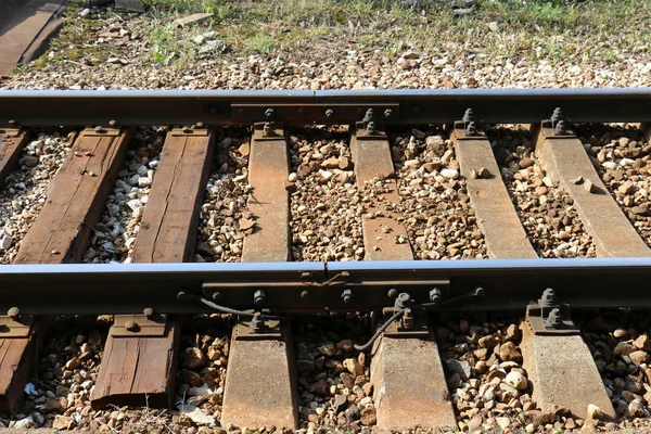 Velké Železniční Trať Komplex Lineární Inženýrských Staveb Tvořící Silnici Průvodcem — Stock fotografie