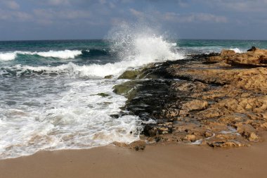 İsrail 'in kuzeyindeki Akdeniz kıyısında. 
