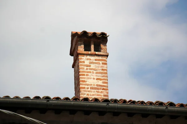 Telhado Estrutura Superior Edifício Que Serve Para Proteger Contra Precipitação — Fotografia de Stock