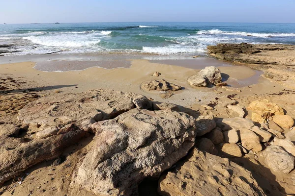 Medelhavets Kust Norra Delen Israel — Stockfoto
