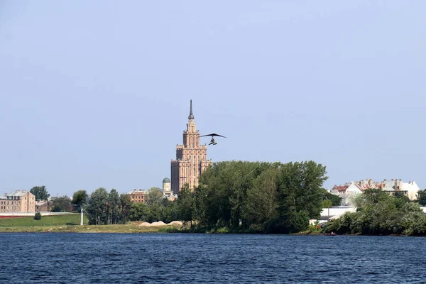 Miasta Rygi Stolicy Łotwy Największym Miastem Krajach Bałtyckich — Zdjęcie stockowe