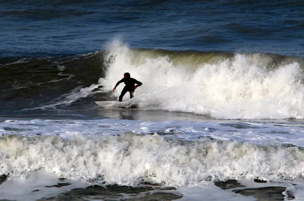 Surf Montar Una Ola Tablas Ligeras Especiales Mar Mediterráneo Norte — Foto de Stock