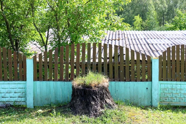 Fence Serves Protect Another Territory Fence Wickets Passage Gates Passage — Stock Photo, Image