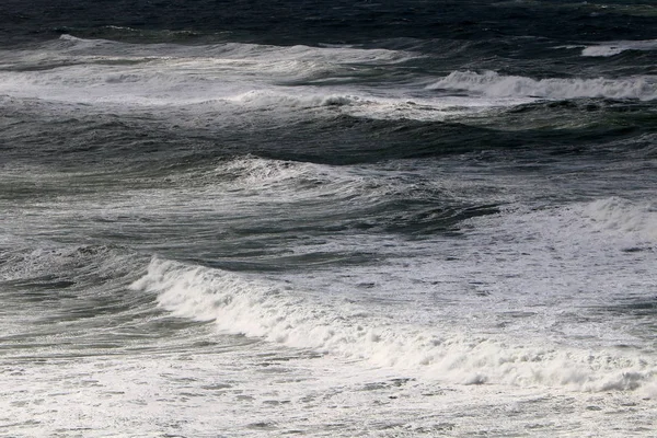 Costa Del Mar Mediterraneo Nord Israele — Foto Stock