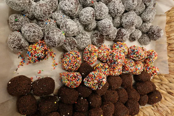 Typisch schneeballen für rothenburg ob der tauber, — Stockfoto