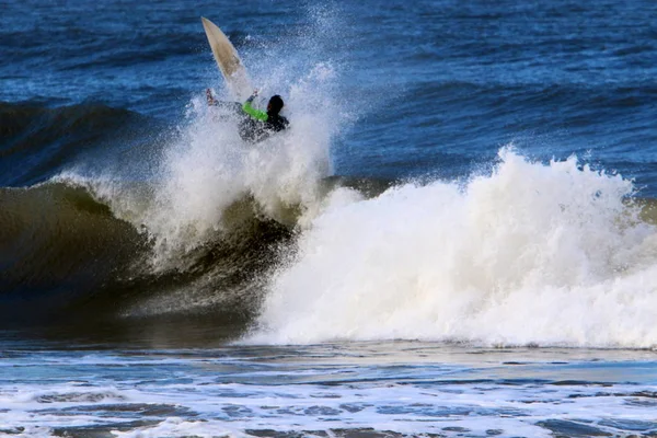 Surfing Ridning Atleter Bølge Særlige Lys Bestyrelser - Stock-foto