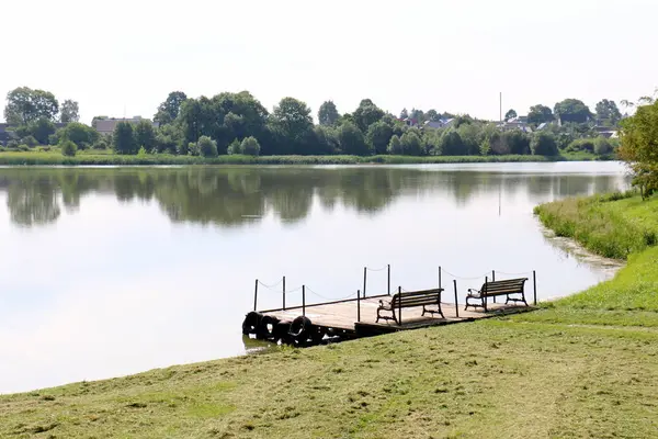 Yatak Tarafından Shore Bir Gemi Veya Tekne Bağlama Için Özel — Stok fotoğraf