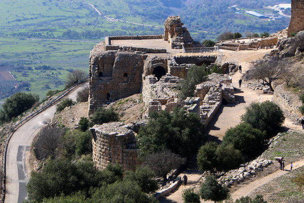 Nimrod Fortress in Israel is a medieval fortress located in the northern part of the Golan Heights, on a crest about 800 m above sea level. 