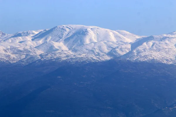 Mount Hermon Legmagasabb Hegy Izrael Egyetlen Hely Ahol Lehet Gyakorolni — Stock Fotó