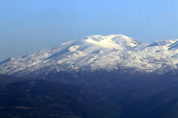 Mount Hermon Highest Mountain Israel Only Place You Can Practice — Stock Photo, Image