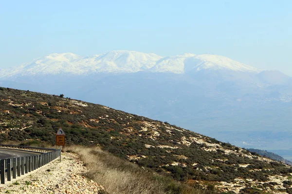 Monte Hermon Montanha Mais Alta Israel Único Lugar Onde Você — Fotografia de Stock