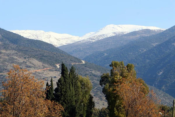 Hermonberg Hoogste Berg Israël Enige Plek Waar Wintersport Oefenen Kunt — Stockfoto