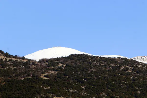 Góra Hermon Jest Najwyższym Szczytem Izraelu Jedynym Miejscem Gdzie Można — Zdjęcie stockowe