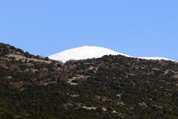 Hermonberg Hoogste Berg Israël Enige Plek Waar Wintersport Oefenen Kunt — Stockfoto