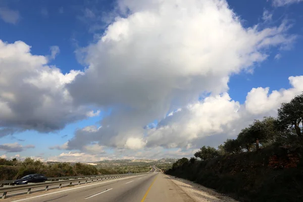 Estrada Vai Muito Além Horizonte — Fotografia de Stock