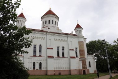 Litvanya'nın başkenti city Vilnius için yürüyüş 