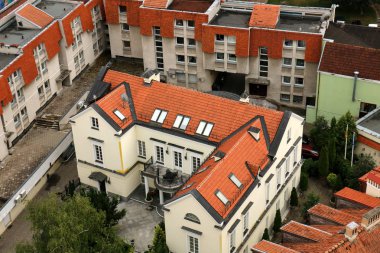 Litvanya'nın başkenti city Vilnius için yürüyüş 